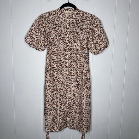 Boden Dresses & Skirts - Boden Women’s Short Sleeve Shirt Dress Floral Puff Sleeve Size 4R